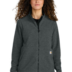 Women's Textured Full Zip Fleece Jacket Thumbnail