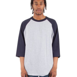 Unisex Raglan Three-Quarter Sleeve T-Shirt Thumbnail