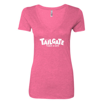 Tailgate Logo - Women’s Triblend Deep V-Neck T-Shirt Thumbnail